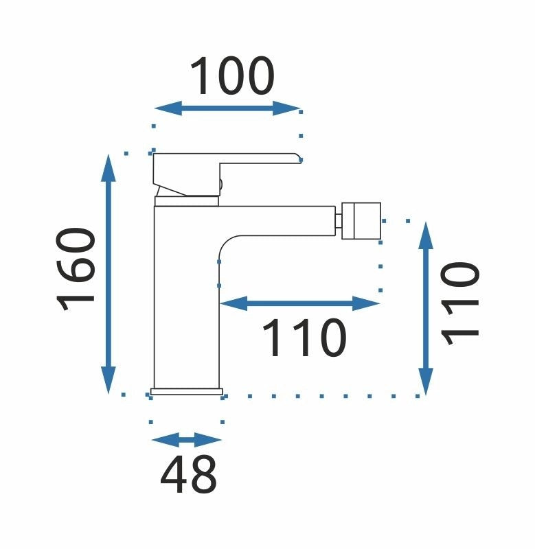Rubinetto Da Bidet Rea Bloom White Chrom