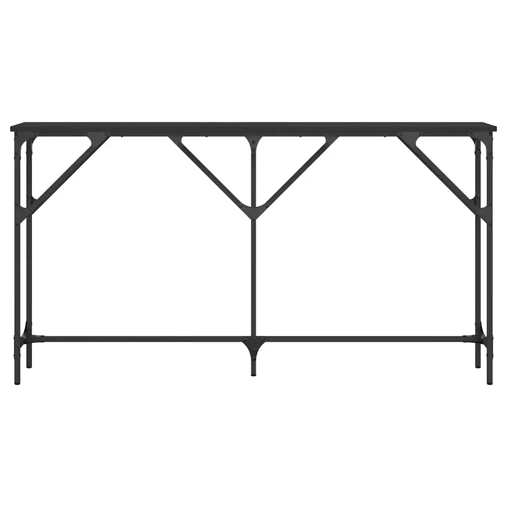 Tavolino Consolle Nero 140x23x75 cm in Legno Multistrato 837772