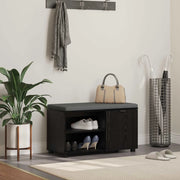 Panca per ingresso con cuscino Rovere Nero 80 x 38 x 46 cm 891505