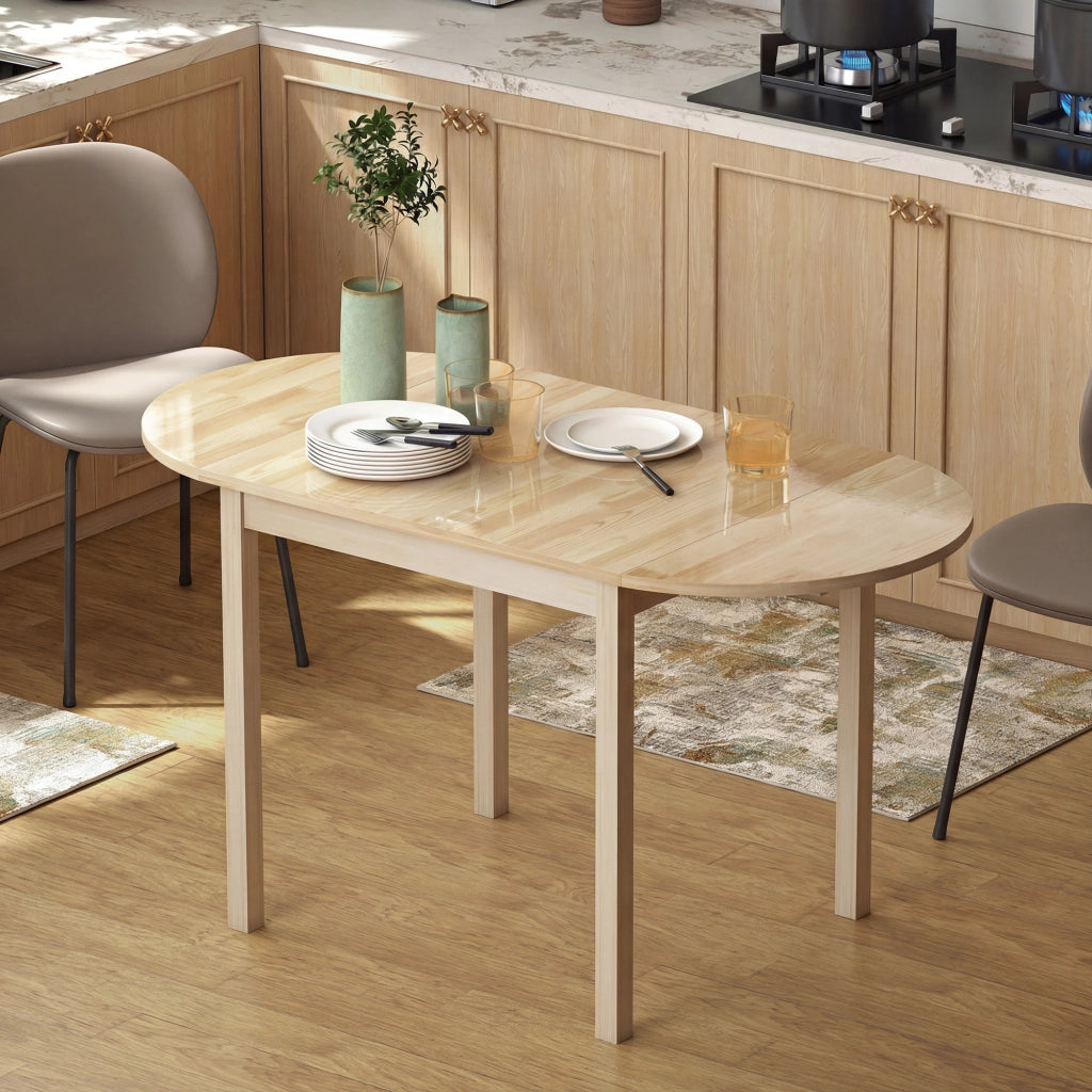 Tavolo da pranzo allungabile pieghevole ¨C zephmum ¨C legno 140x70x75 cm