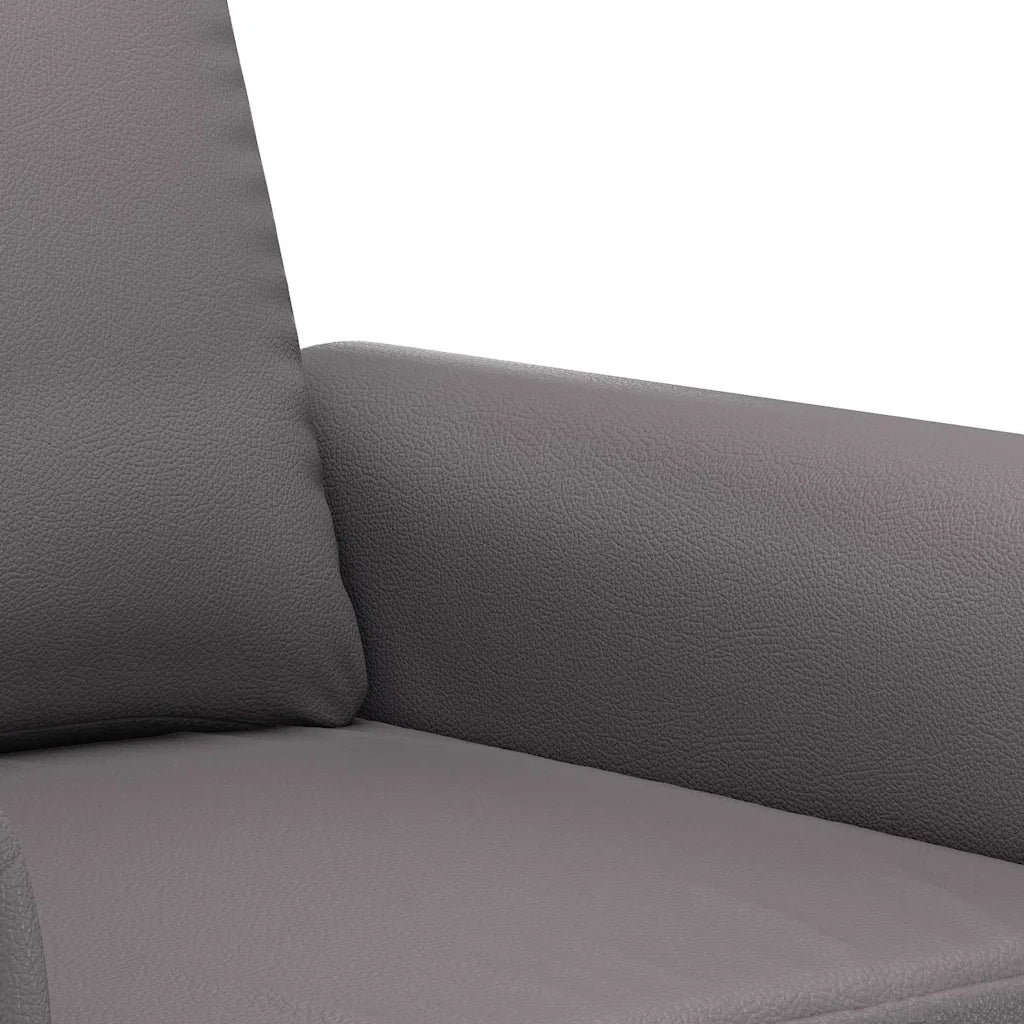 Divano a 2 Posti Grigio 140 cm in Similpelle 359506