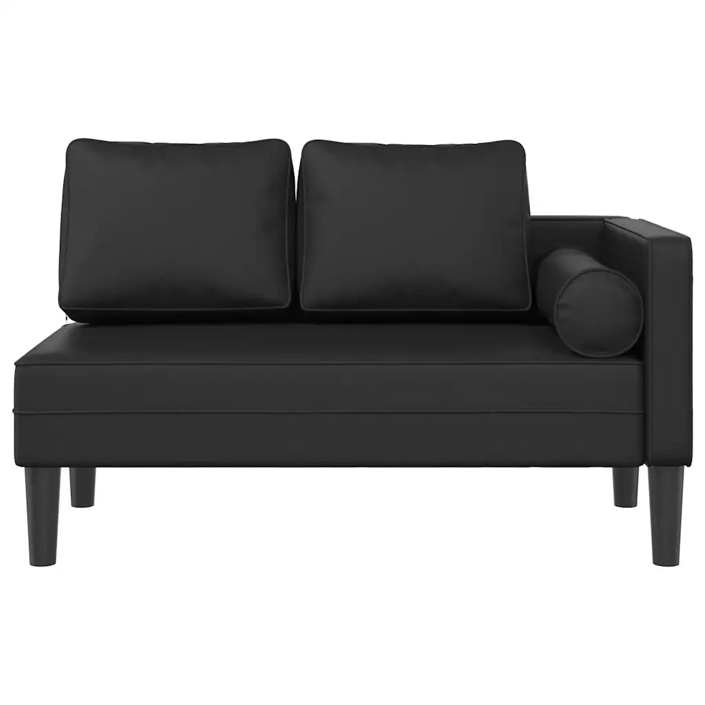 Sdraio con Cuscini Nero in Similpelle CFW8401237