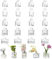 Set di Vasi da Tavolo in Vetro per Matrimoni: 20 Vasi da Tavolo in Vetro Chiari Decorativi per Feste, Casa, Ufficio, Decorazione di Tavolo