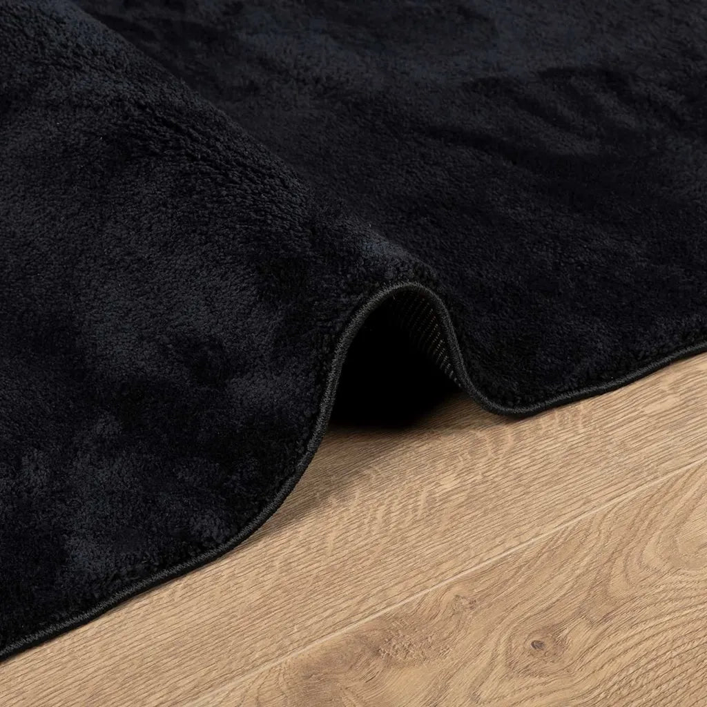 Tappeto del soggiorno | Tappeto OVIEDO a Pelo Corto Nero 160x230 cm