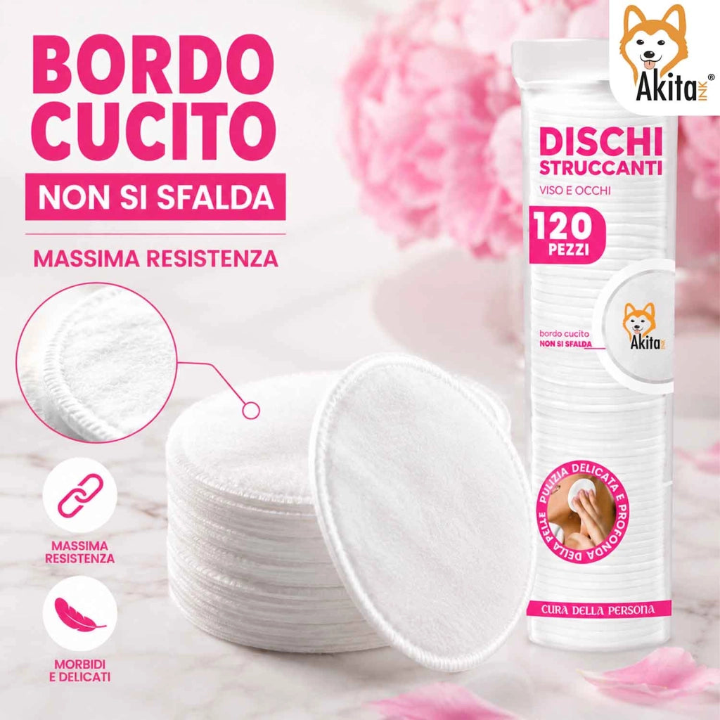 Akitaink 720 Dischetti Struccanti Cotone 6 Confezioni