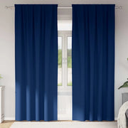 Tende Blackout con Anelli 2 pcs Blu Scuro 245 x 140 cm 4107476