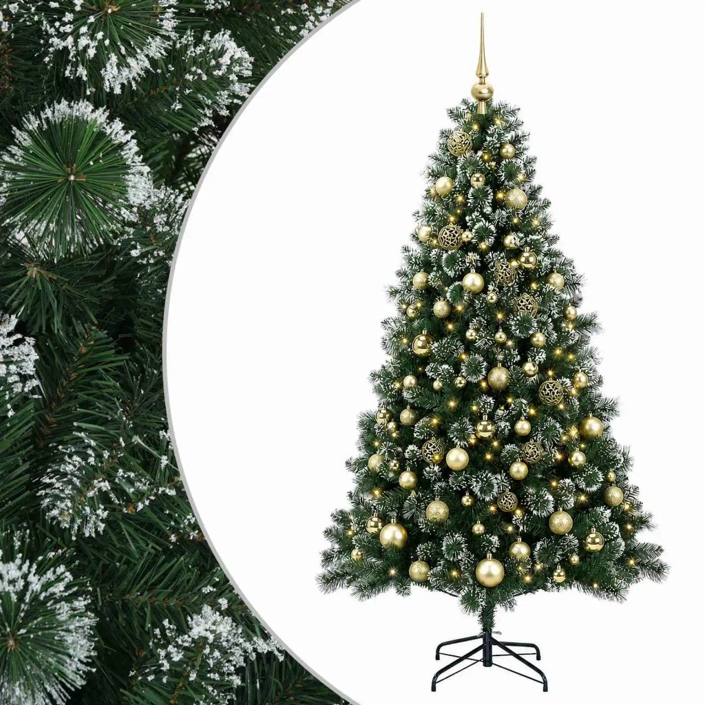 Albero di Natale artificiale con palline 210 cm 300 LED 3461268