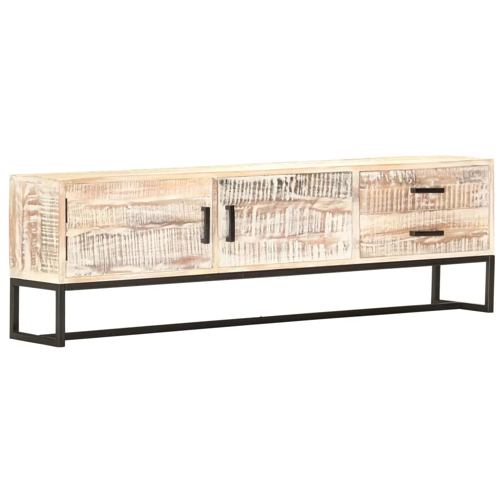 Mobile Porta TV 140x30x45 cm in Legno Massello di Acacia cod mxl 66354