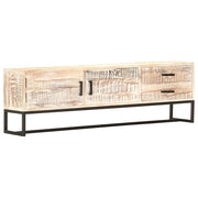 Mobile Porta TV 140x30x45 cm in Legno Massello di Acacia cod mxl 66354