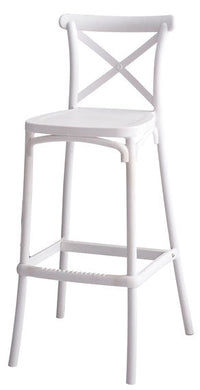 Set 4 Sgabelli 40x36x91 cm in Polipropilene Pompei Bianco