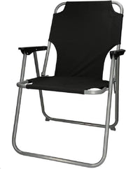 Sedia da Campeggio Ripiegabile per Pesca e Feste - 46 x 53 x 76 cm - Nero