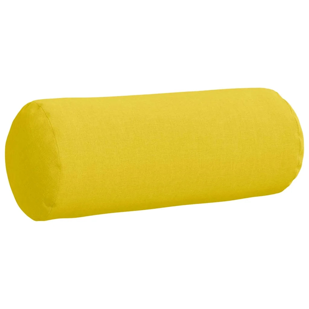 Cuscini a rullo 2 pz | Cuscini per sedie Giallo Chiaro ? 15 x 40 cm Tessuto