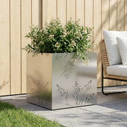 Vaso da giardino Argento 50 x 50 x 49 cm Acciaio Inox 8005800