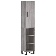 Credenza | Madia | Buffet da pranzo | Armadio da pranzo Grigio Sonoma 34,5x34x180 cm in Legno Multistrato