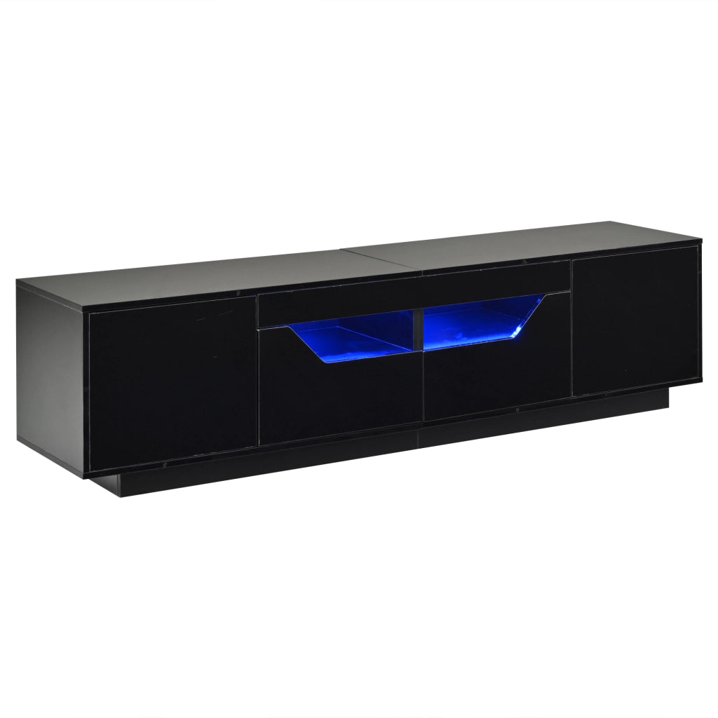 Mobile TV con 2 cassetti; 2 vani aperti e 2 ante; LED controllato da app; per soggiorno; 180 × 40 × 45 cm