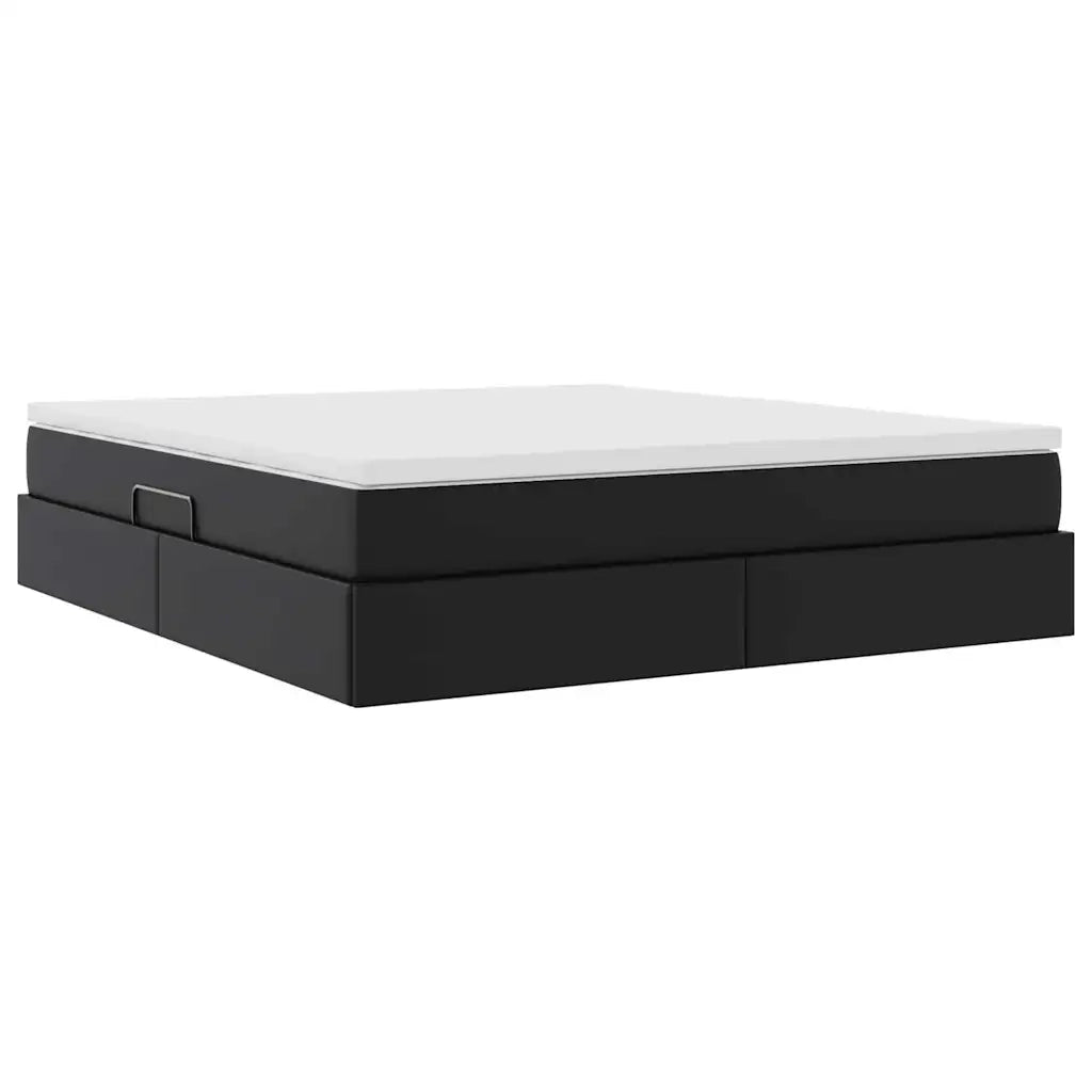 Letto con contenitore e materasso Nero 160 x 200 cm 3370170