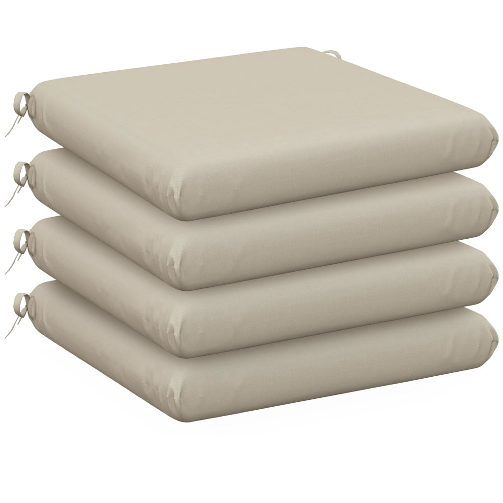 Set di 4 Cuscini per Sedie da Pranzo ¨C zephmum ¨C Beige 47x47x7cm