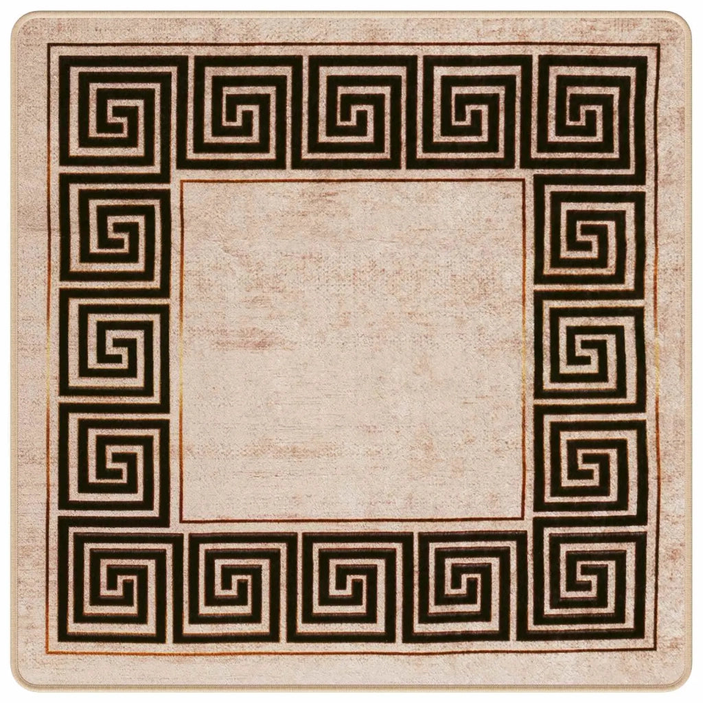 Runner Tappeto MARSA Nero 100 x 100 cm Poliestere e PVC 42023336