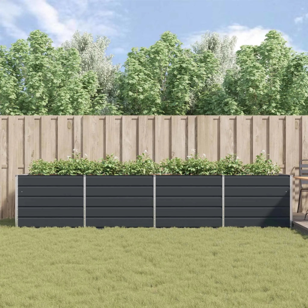 Fioriera Antracite 195 x 100 x 45 cm Acciaio zincato