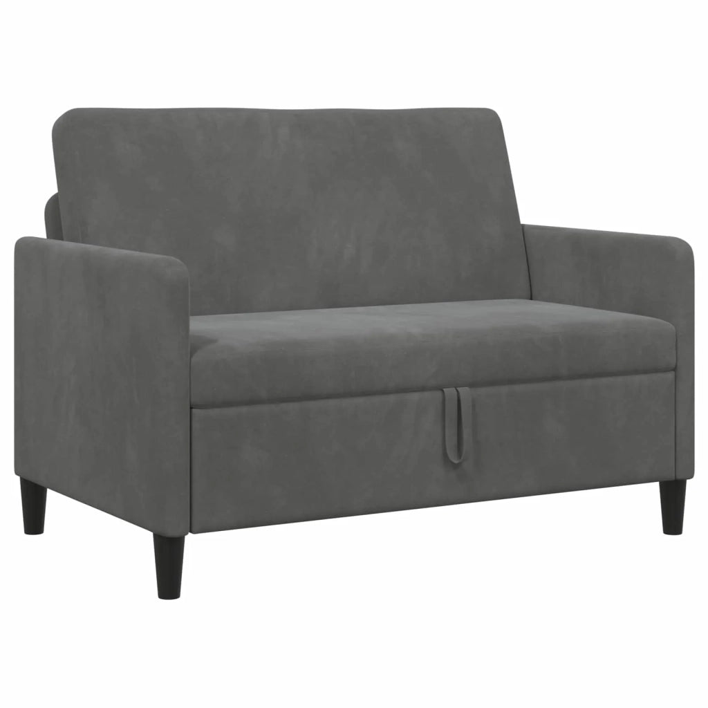 Divano con Storage Grigio Scuro 122 x 78 x 87 cm Poliestere 42036906