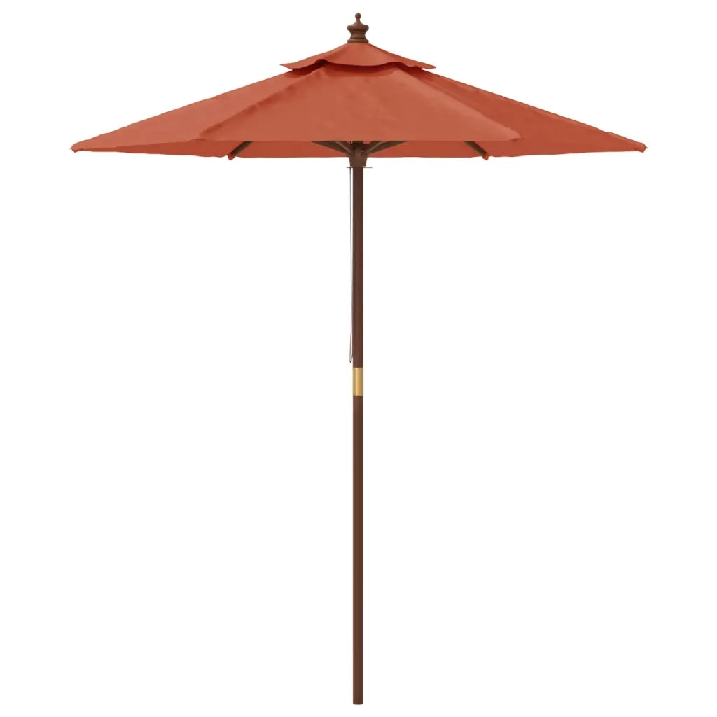 Ombrellone da Giardino con Palo in Legno Terracotta 196x231 cm 363164