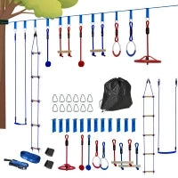 Set da Gioco per Bambini da 6 Pezzi con Borsa, Portata 50 kg, per 3-6 Anni, Blu