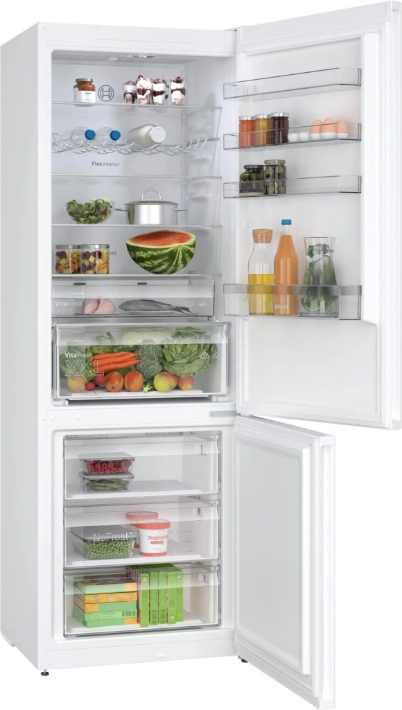 Bosch KGN497WDF Serie 4 Frigorifero Combinato 440 L 203 cm Classe D 35 dB Total No Frost Perfect Fit colore Bianco