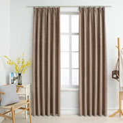 Tende Oscuranti con Ganci 2 pz Grigio Talpa 140x245 cm 134481