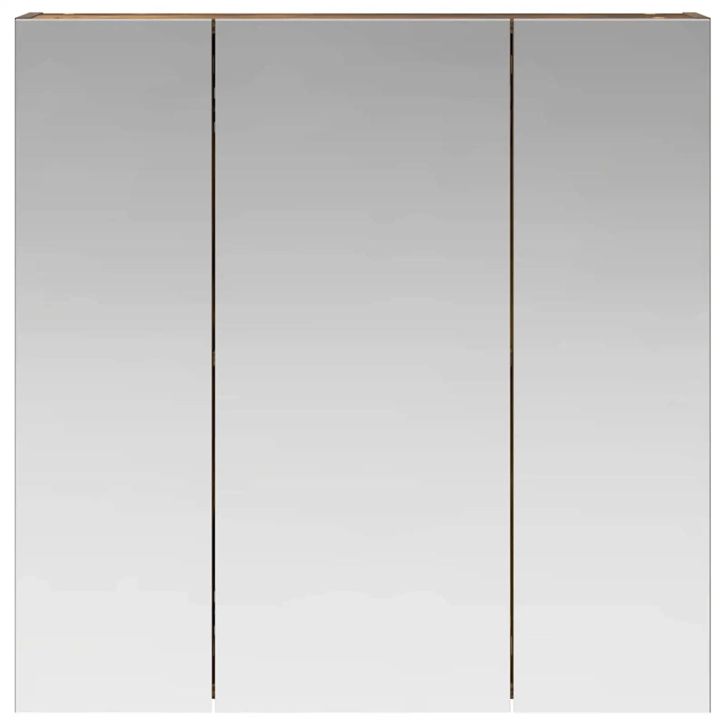 Mobiletto per specchio da bagno Rovere fumé 70 x 14,5 x 70 cm