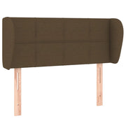 Testiera | Testata ad Orecchio Marrone Scuro 103x23x78/88 cm in Tessuto