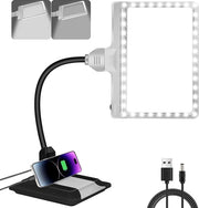 5 x lente con illuminazione e regolazione, 36 LED lente flessibile con collo di cigno, lente di ingrandimento da tavolo con regolazione di luminosità, rimovibile grande lente laterale per lettura, cucito, fai da te, pittura, serrature
