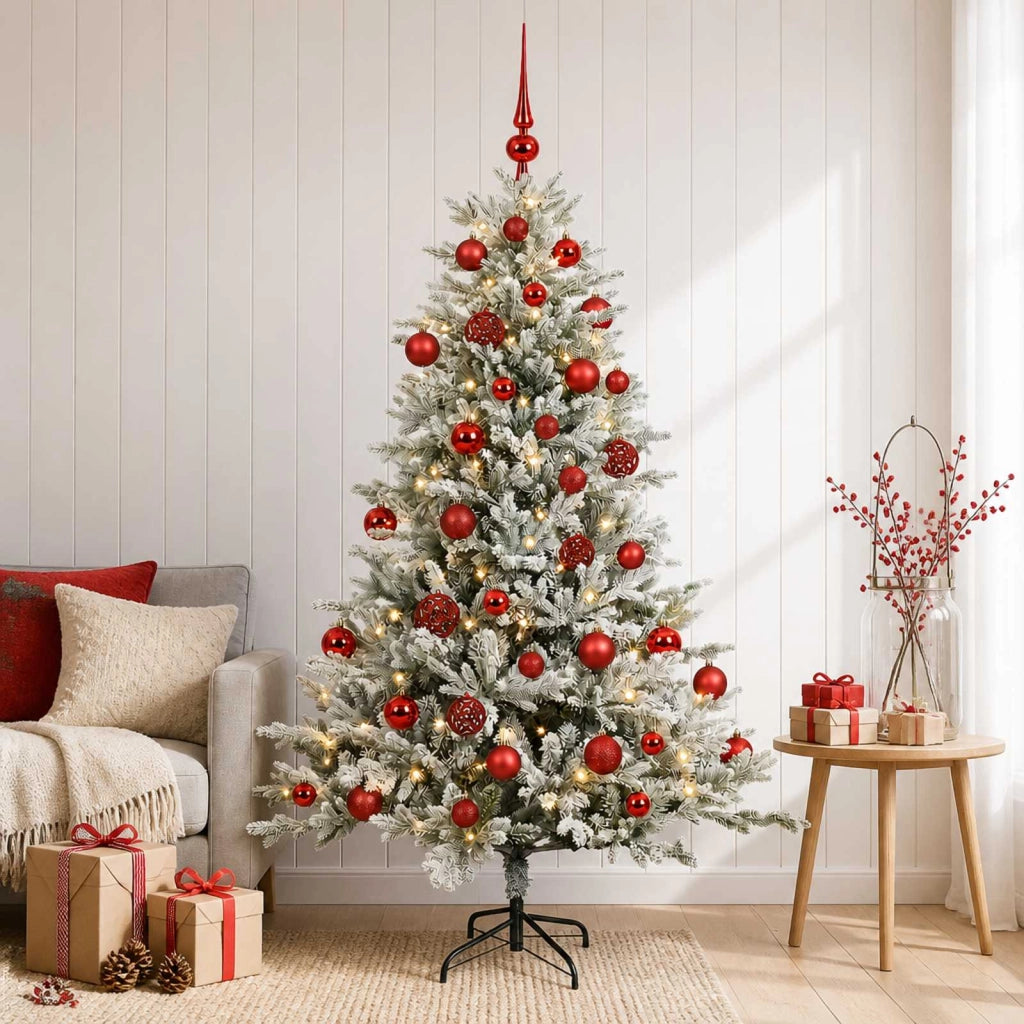 Albero di Natale artificiale con palline 120 cm 150 LED 3465845