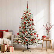Albero di Natale artificiale con palline 120 cm 150 LED 3465845