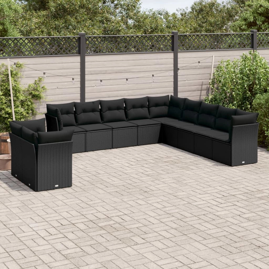 Set Divani da Giardino 11 pz con Cuscini in Polyrattan Nerocod mxl 111241