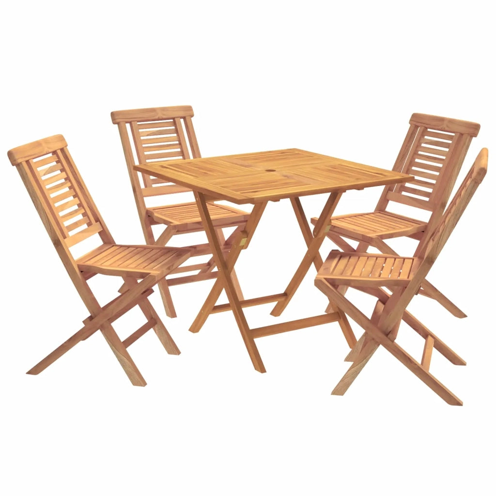 Set bistro da giardino pieghevole da 5 pezzi Naturale 3434100