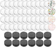 Magnetico a vetro, fotomagnetico a forma rotonda, 48 pezzi vetro a vetro trasparente 25 mm, 48 pezzi adesivi magnetici, magneti personalizzati per lavagna magnetica, frigorifero, lavagna bianca, ufficio