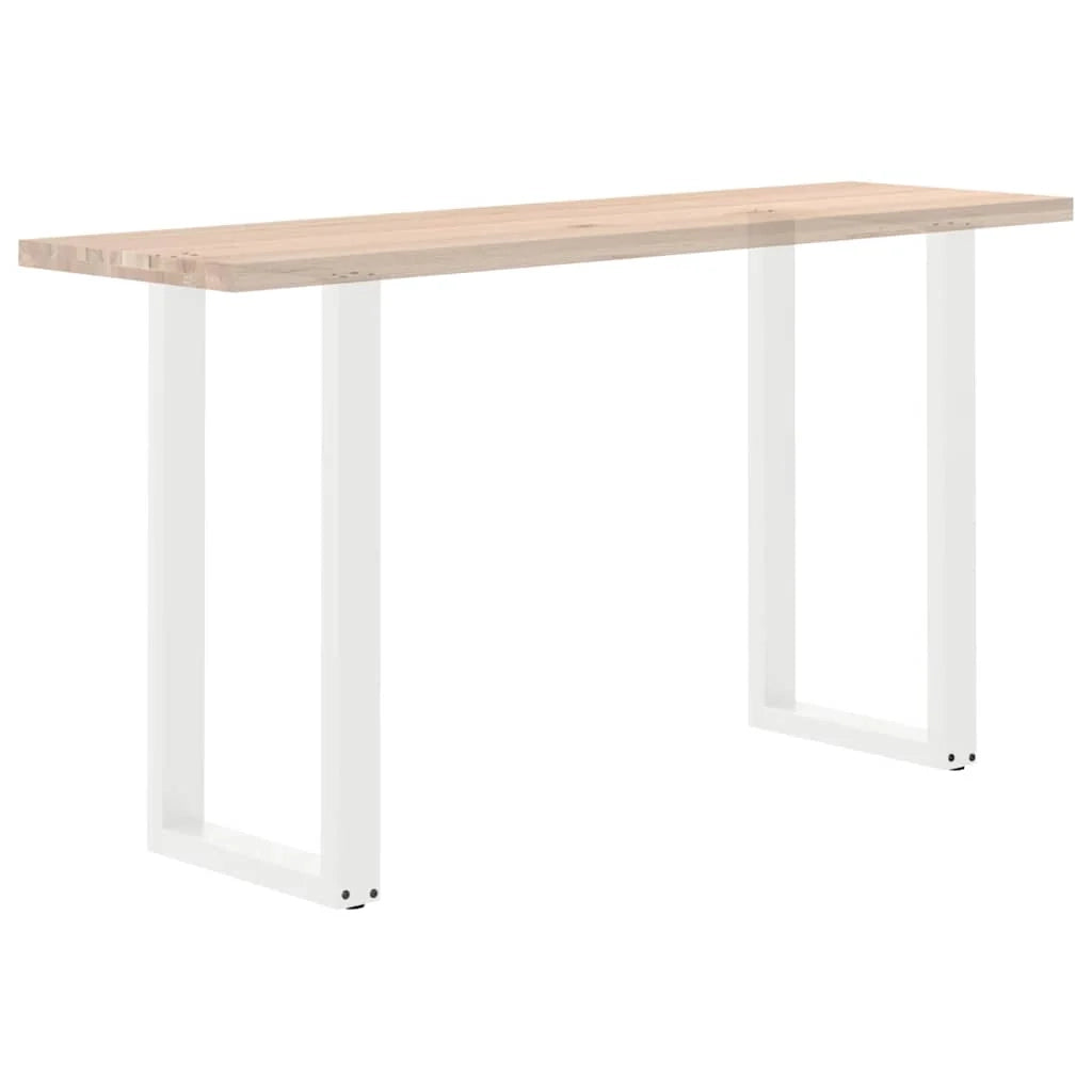 Set di 2 gambe regolabili per tavolo da bar a forma di U 50 x 90-91 cm design moderno acciaio bianco 02_0057461