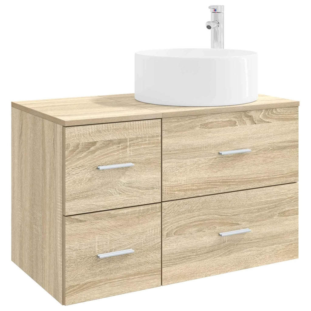Set di mobili per il bagno 2 pz Rovere Sonoma 3404010