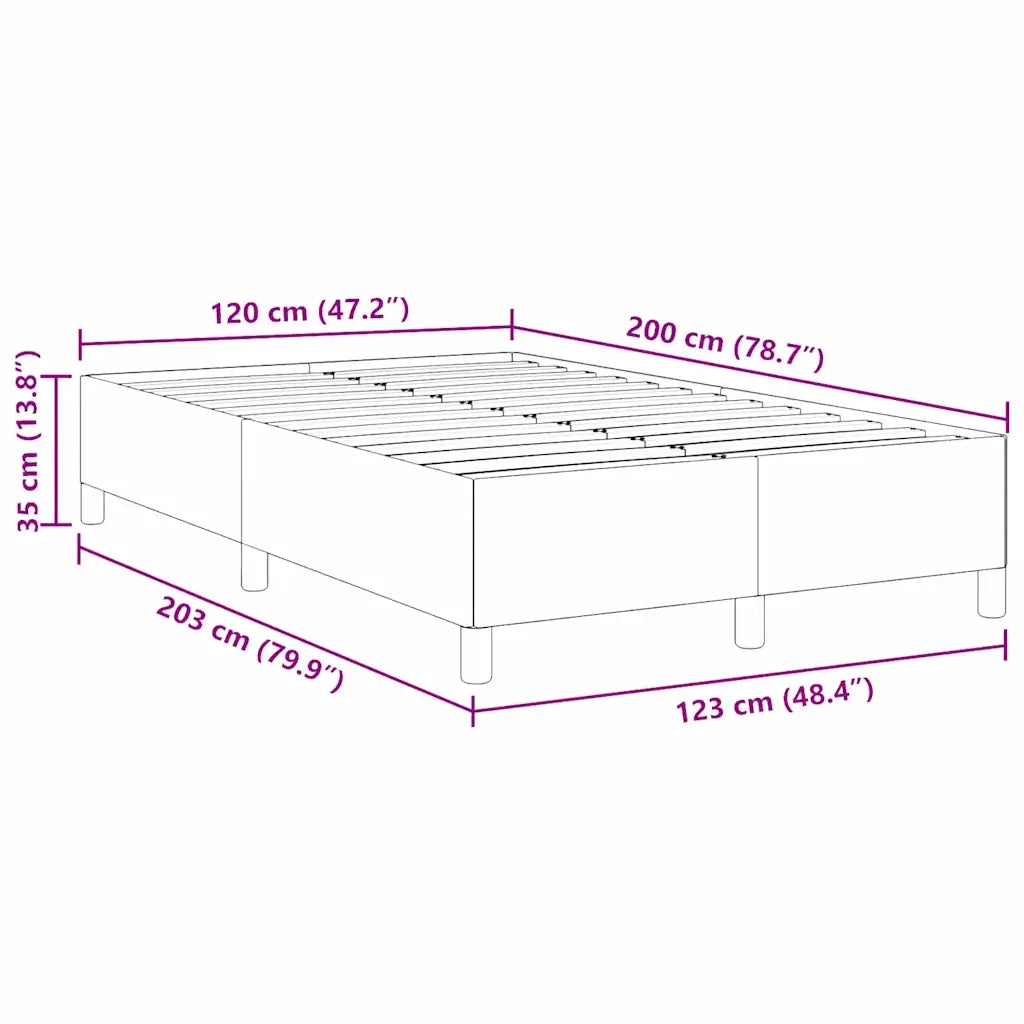 Letto a molle Crema 120 x 200 cm Tessuto in Cords 42006964