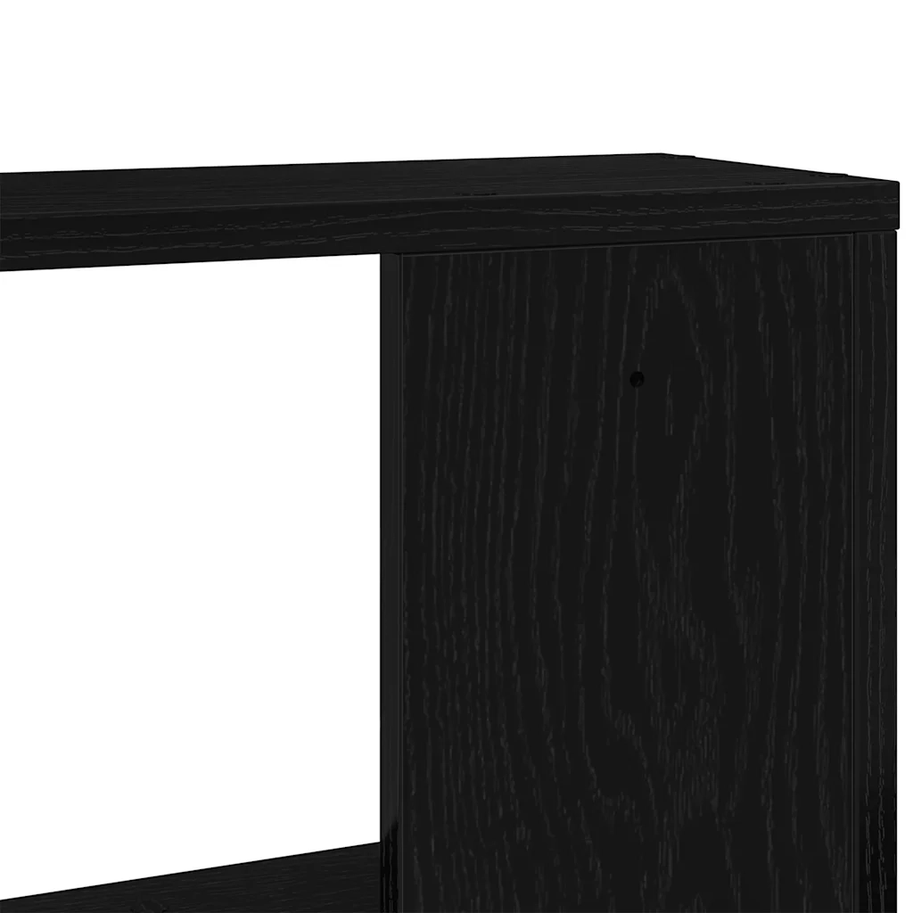 Mensole da Parete 2 pz Rovere Nero 50x12x50 cm in Truciolato