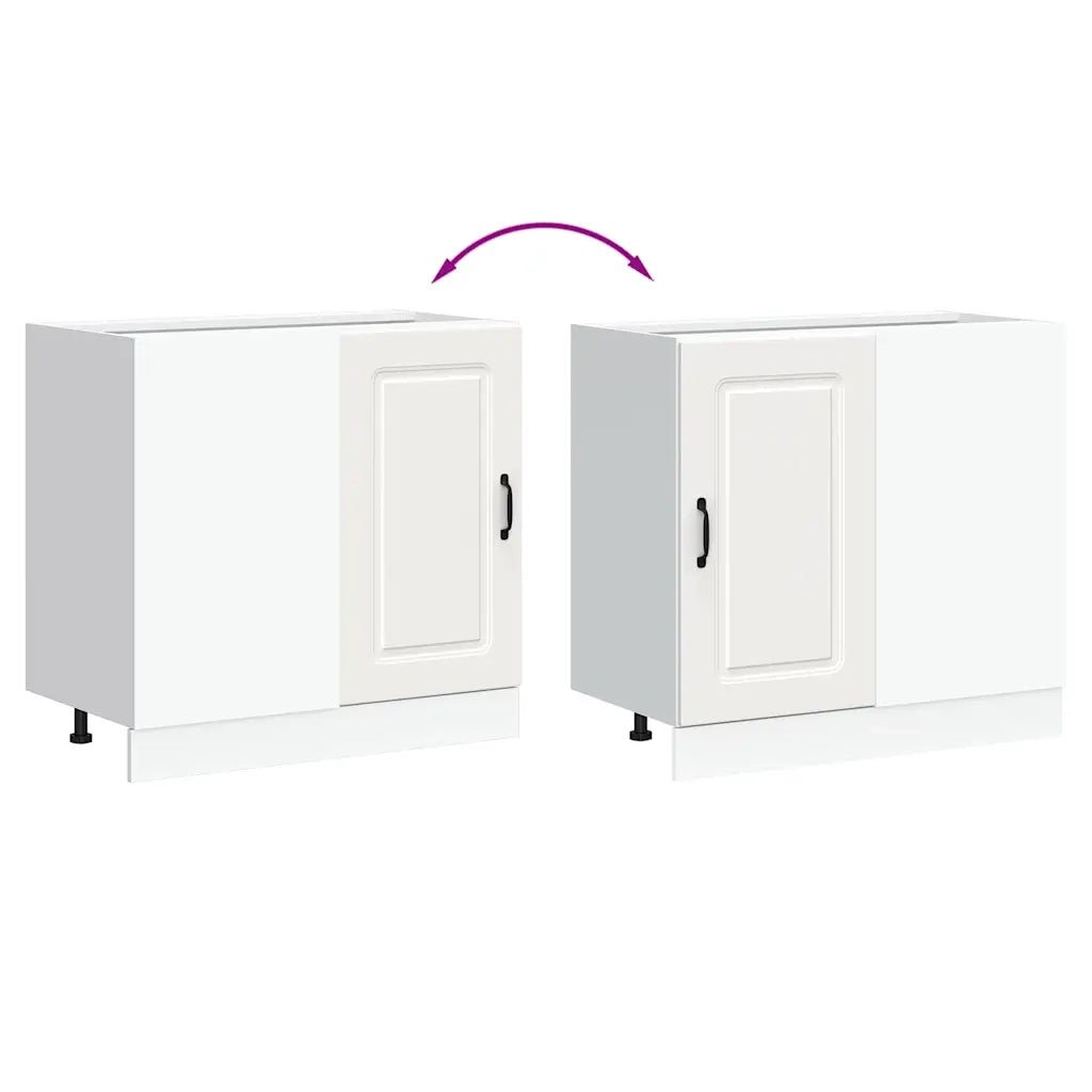 Base da Cucina-Mobile da cucina Kalmar Bianco in Legno Multistrato 680905