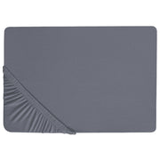 Lenzuolo con angoli cotone grigio scuro 160 x 200 cm con bordi elastici modello classico a tinta unita camera da letto classica