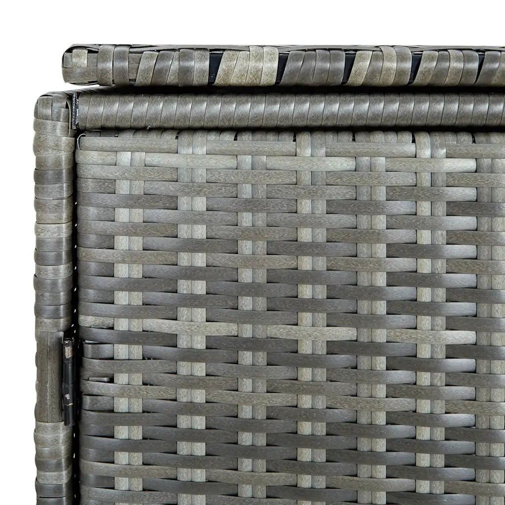 Copribidone Rifiuti Doppio in Polyrattan Antracite 148x77x111cm 46463