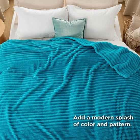 Banchetto XXL con Piumino soffice e Sherpa - Materiale Corduroy - Dimensioni 240 x 220 cm