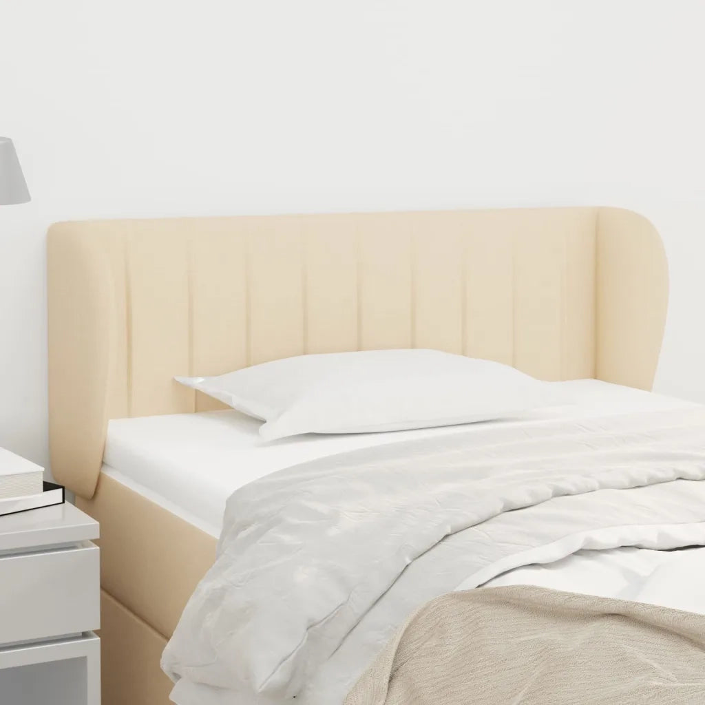 Testiera ad Orecchio-Testata con Orecchie Crema 93x23x78/88 cm in Tessuto 602984