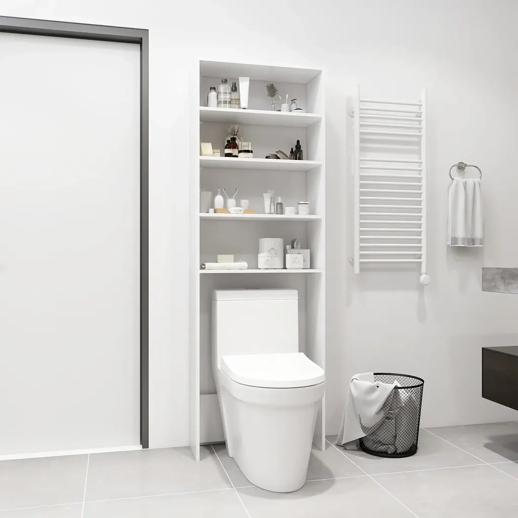 Mobile per Lavatrice Bianco 64x24x190 cm CFW1388716
