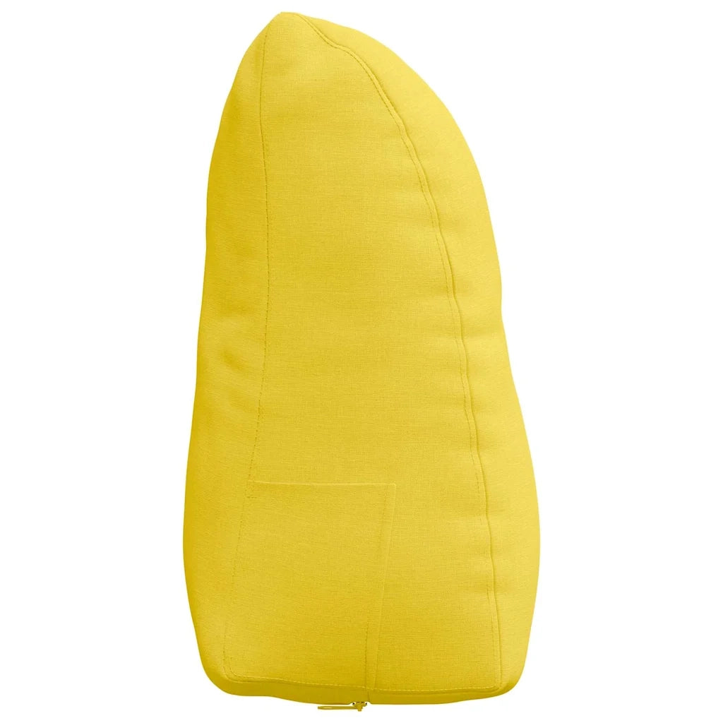 Cuscino per Schiena | Cuscino dorsale Giallo Chiaro 45 x 24 x 50 cm Tessuto