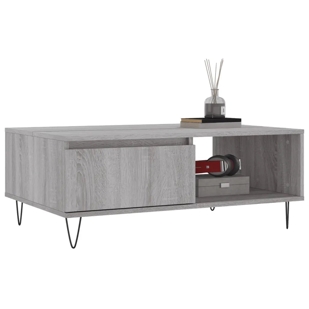 Tavolino da salotto | Tavolino da caff¨¨ | Tavolino da Soggiorno Grigio Sonoma 90x60x35 cm Legno Multistrato