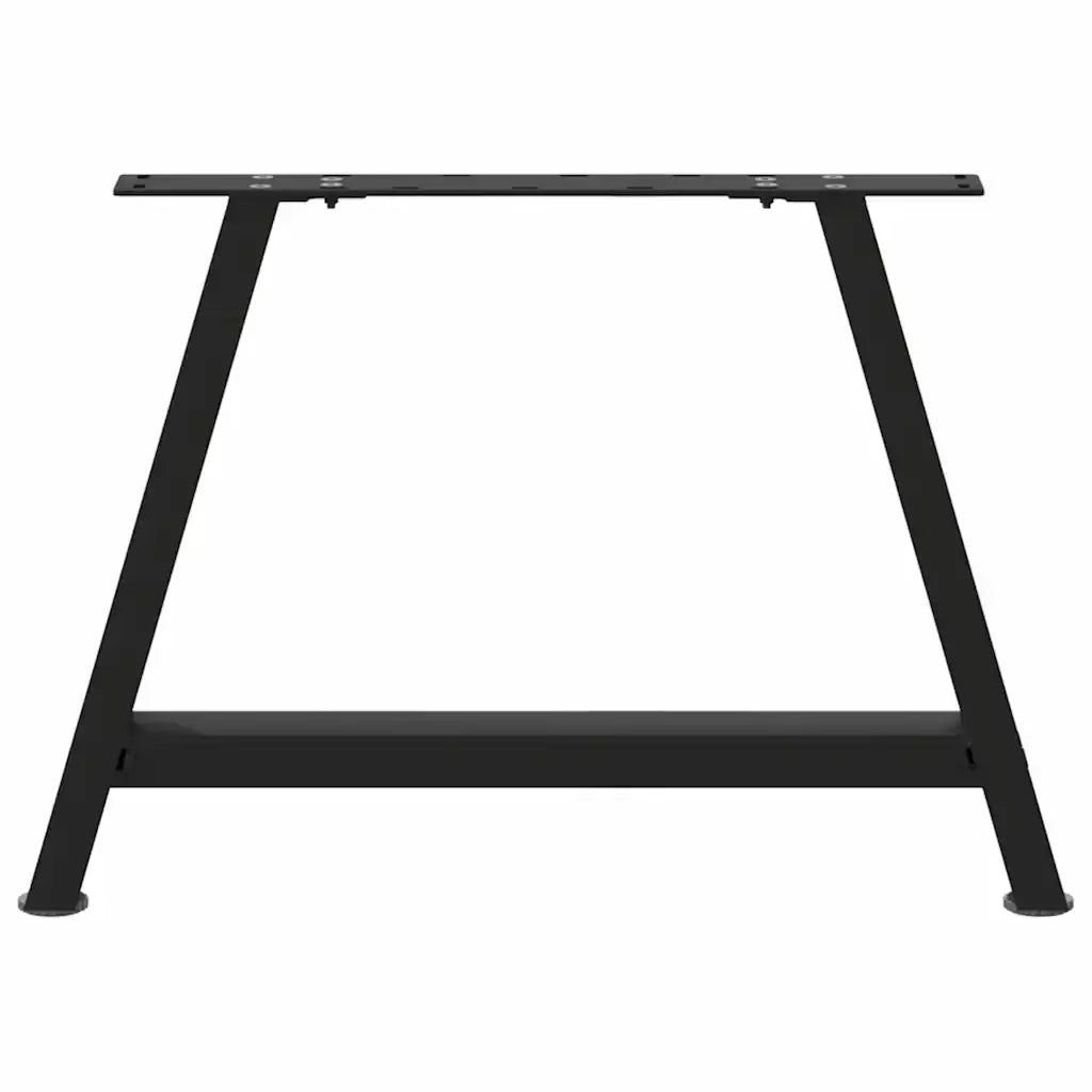 Gambe per Tavolino da Caff¨¨ a Forma di A 2 pz | Piede del tavolo Nere 60x(42-43) cm Acciaio