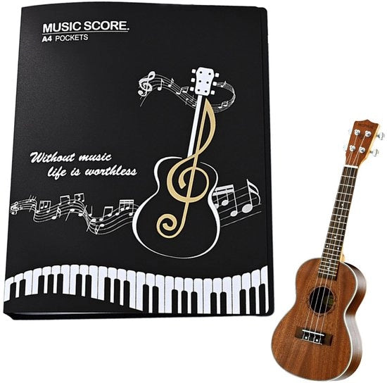 Carta di presentazione A4 con 40 schede - Mappa per la musica - Materiale waterdipendente - Mappa di localizzazione - Cartellone per la musica - Utilizzabile su entrambi i lati